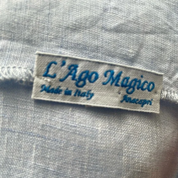 Italian Linen Colourblock Shift Dress - Picture 3 of 4